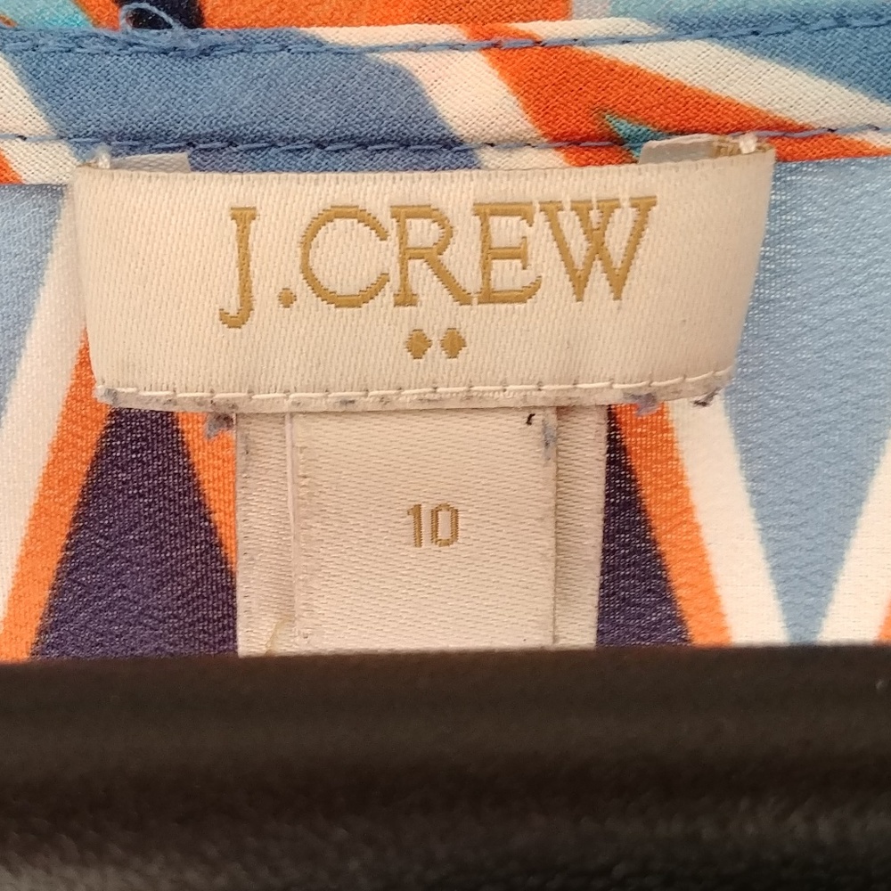 J. Crew Patterned Sheer Blouse - Triangle Pattern - Picture 5 of 5